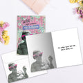 Load image into Gallery viewer, The inside of Tree-Free’s With Age Comes Wisdom card, with the cover and envelope in the background.
