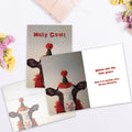 Load image into Gallery viewer, The inside of Tree-Free’s Holy Cow card, with the cover and envelope in the background.
