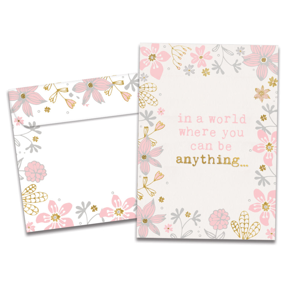The cover of Tree-Free's Be Kind card, along with its matching envelope.
