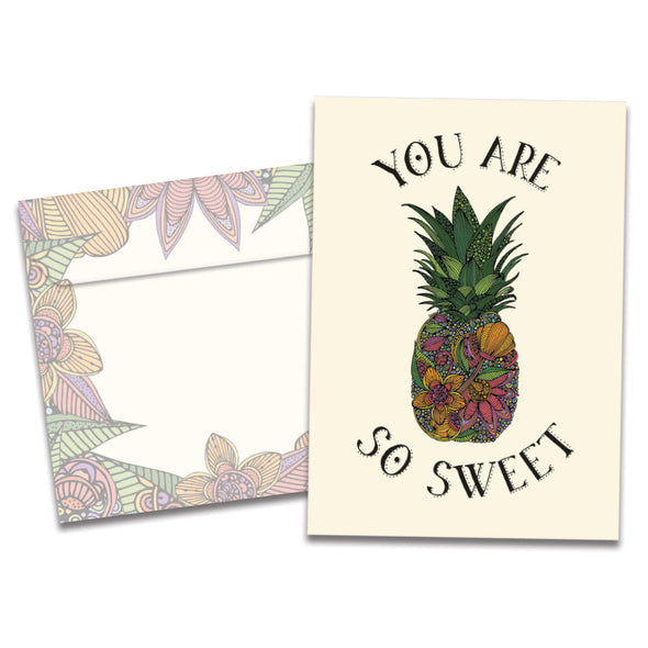 The cover of Tree-Free's You Are So Sweet card, along with its matching envelope.