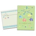 Load image into Gallery viewer, The cover of Tree-Free&#39;s Elephant Mobile card, along with its matching envelope.
