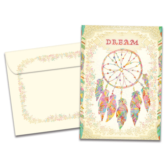 The cover of Tree-Free's Birthday Dreams card, along with its matching envelope.