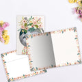 Load image into Gallery viewer, The inside of Tree-Free’s Happy Sloth card, with the cover and envelope in the background.
