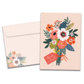Load image into Gallery viewer, The cover of Tree-Free&#39;s Thanks A Bunch card, along with its matching envelope.
