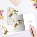 Load image into Gallery viewer, The inside of Tree-Free’s Graced card, with the cover and envelope in the background.
