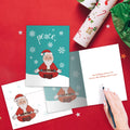 Load image into Gallery viewer, Peace Santa Holiday Card

