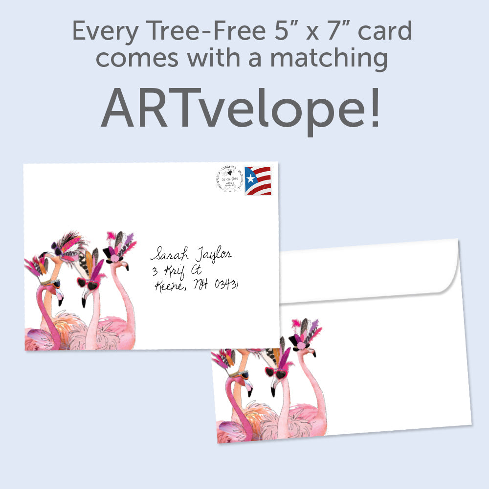 Flocking Birthday Birthday Greeting Card 6 Pack – Tree-Free Greetings