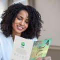 Load image into Gallery viewer, Lifestyle image(s) featuring Tree-Free&#39;s Primavera Thank You Card card
