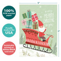 Load image into Gallery viewer, Cute Santa Sleigh Christmas Card
