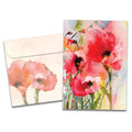 Load image into Gallery viewer, The cover of Tree-Free&#39;s Floral Watercolor Sympathy card, along with its matching envelope.
