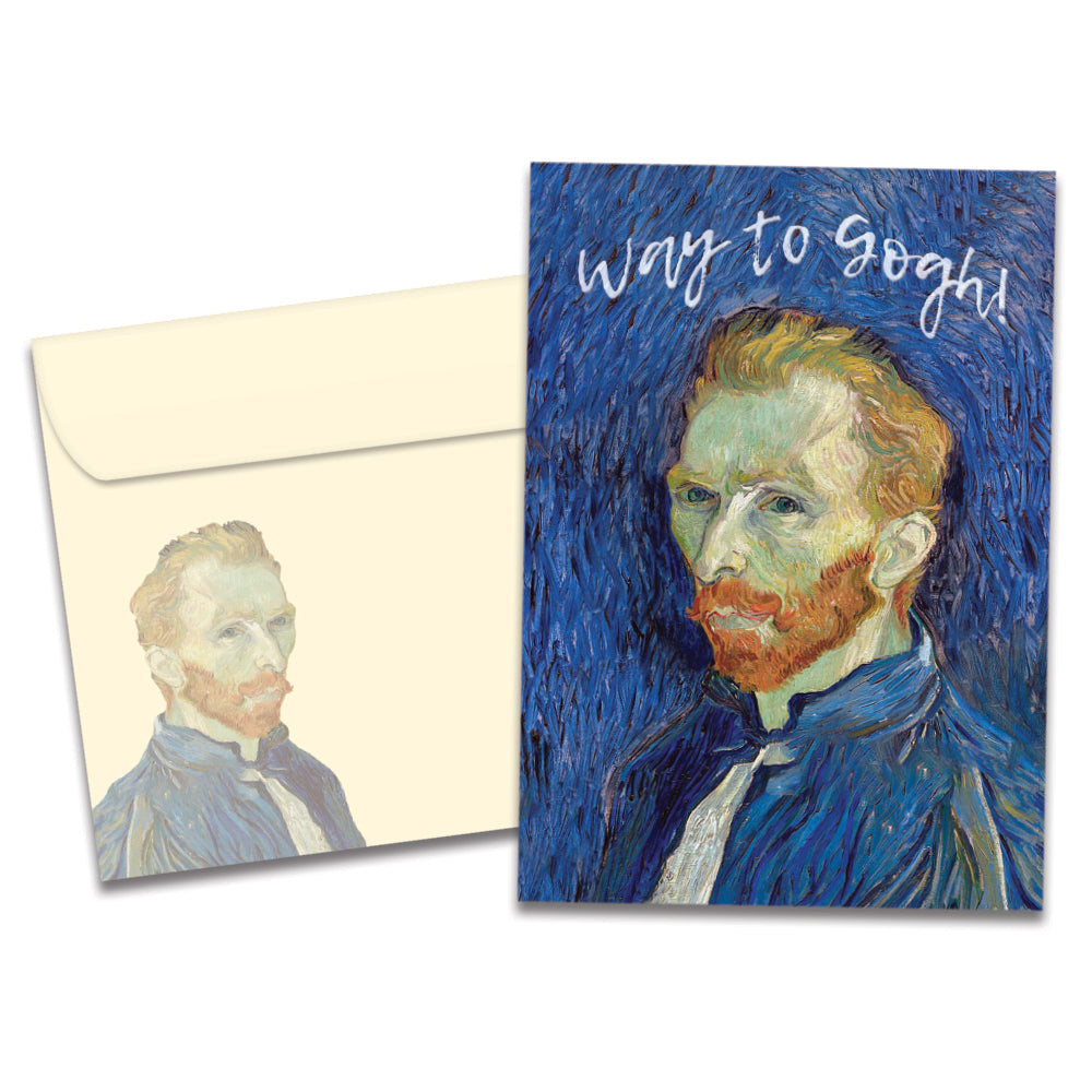 The cover of Tree-Free's Way to Gogh card, along with its matching envelope.