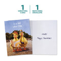Load image into Gallery viewer, The cover and inside of Tree-Free’s Lost Without You card, along with the following text: “1 greeting card, 1 matching envelope”
