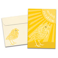 Load image into Gallery viewer, The cover of Tree-Free&#39;s Sunshine Season card, along with its matching envelope.

