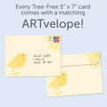 Load image into Gallery viewer, The envelope for Tree-Free’s Sunshine Season card, along with the following text: “Every Tree-Free 5x7 card comes with a matching ARTvelope!”
