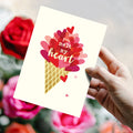 Load image into Gallery viewer, Lifestyle image(s) featuring Tree-Free’s Melt My Heart Valentine card
