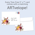 Load image into Gallery viewer, The envelope for Tree-Free’s Gold Mr. And Mrs. Wedding Card card, along with the following text: “Every Tree-Free 5x7 card comes with a matching ARTvelope!”
