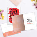 Load image into Gallery viewer, The inside of Tree-Free’s Make The Days Count card, with the cover and envelope in the background.
