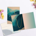 Load image into Gallery viewer, The inside of Tree-Free’s Where You Are card, with the cover and envelope in the background.
