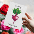 Load image into Gallery viewer, Lifestyle image(s) featuring Tree-Free’s Heart Beet card
