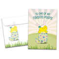 Load image into Gallery viewer, The cover of Tree-Free&#39;s Favorite Peep card, along with its matching envelope.
