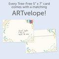 Load image into Gallery viewer, The envelope for Tree-Free’s Favorite Person Floral All Occasion Card card, along with the following text: “Every Tree-Free 5x7 card comes with a matching ARTvelope!”
