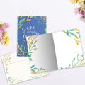 Load image into Gallery viewer, The inside of Tree-Free’s Favorite Person Floral All Occasion Card card, with the cover and envelope in the background.
