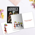 Load image into Gallery viewer, The inside of Tree-Free’s Abbey Birthday card, with the cover and envelope in the background.
