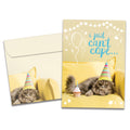 Load image into Gallery viewer, The cover of Tree-Free&#39;s Can&#39;t Cope Cat card, along with its matching envelope.
