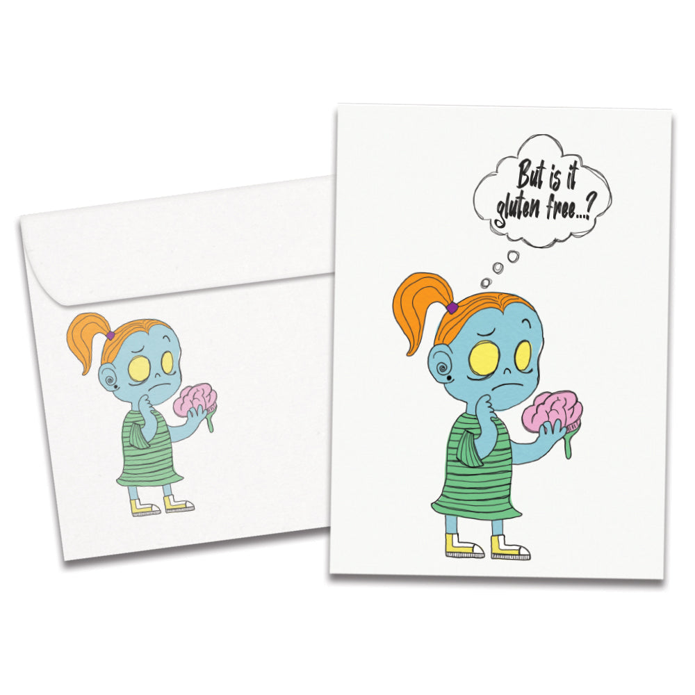 Gluten Free Zombie Halloween Card