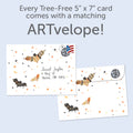 Load image into Gallery viewer, Artful Bats Halloween Card
