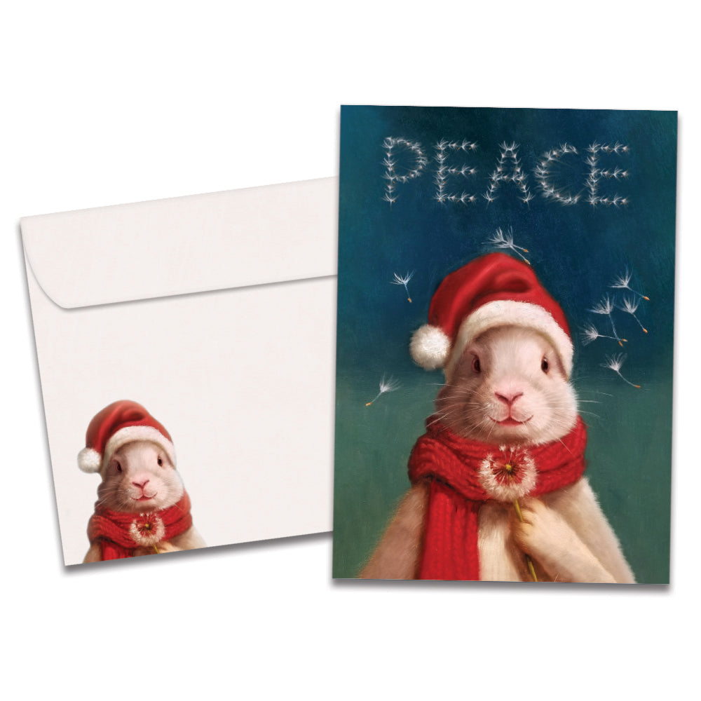 Peace Bunny Holiday Card