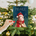 Load image into Gallery viewer, Peace Bunny Holiday Card
