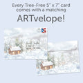 Load image into Gallery viewer, Snowy Cabin Holiday Card
