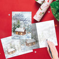 Load image into Gallery viewer, Snowy Cabin Holiday Card
