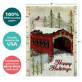 Load image into Gallery viewer, Snowy Covered Bridge Holiday Card
