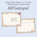 Load image into Gallery viewer, The envelope for Tree-Free’s Grateful Blessed card, along with the following text: “Every Tree-Free 5x7 card comes with a matching ARTvelope!”

