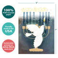 Load image into Gallery viewer, Peace Dove Menorah Hanukkah Card
