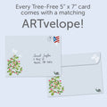 Load image into Gallery viewer, The envelope for Tree-Free’s Strawberry Plant Thinking Of You Card card, along with the following text: “Every Tree-Free 5x7 card comes with a matching ARTvelope!”
