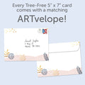 Load image into Gallery viewer, The envelope for Tree-Free’s Immeasurable Loss Sympathy Card card, along with the following text: “Every Tree-Free 5x7 card comes with a matching ARTvelope!”
