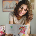 Load image into Gallery viewer, Lifestyle image(s) featuring Tree-Free’s Fabulous Flamingo Birthday Card card
