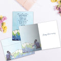 Load image into Gallery viewer, The inside of Tree-Free’s Side by Side card, with the cover and envelope in the background.
