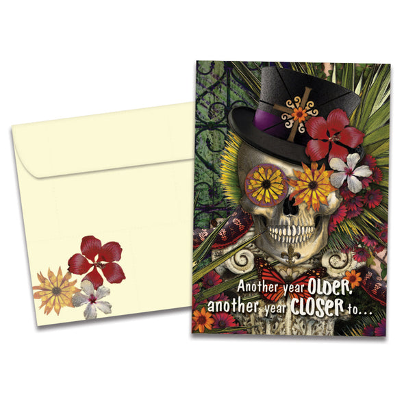 The cover of Tree-Free's Closer To Perfection card, along with its matching envelope.