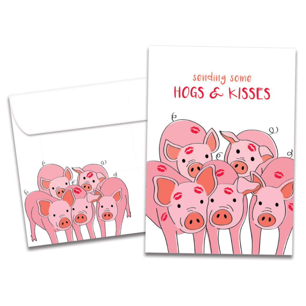 Hogs And Kisses Thinking Of You Card
