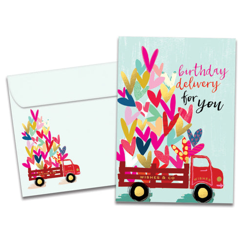 The cover of Tree-Free's Special Delivery card, along with its matching envelope.