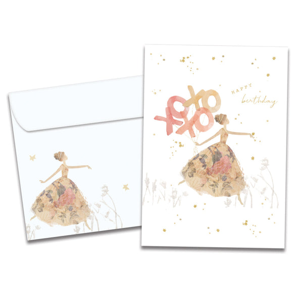 The cover of Tree-Free's Magical Day card, along with its matching envelope.