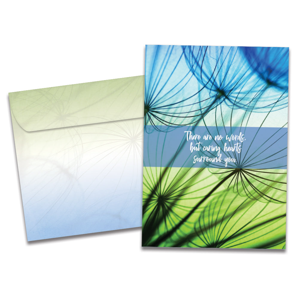 The cover of Tree-Free's Caring Hearts card, along with its matching envelope.