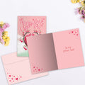Load image into Gallery viewer, The inside of Tree-Free’s Owl Pair card, with the cover and envelope in the background.
