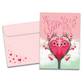 Load image into Gallery viewer, The cover of Tree-Free&#39;s Owl Pair card, along with its matching envelope.
