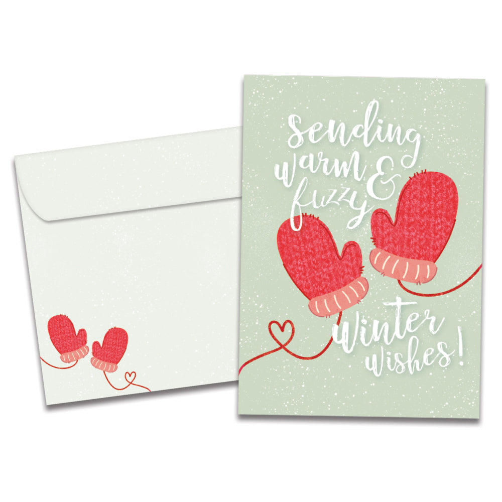 Fuzzy Mittens Holiday Card