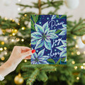 Load image into Gallery viewer, Sparkling Pointsettia Holiday Card
